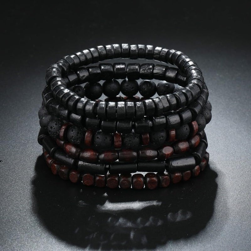 JAVMOO Gothic Bracelet Adjustable Punk Braided Leather Multilayer Grunge Set Bracelets Emo Metal Cuff Wrap Bangles Meaningful Gift - Image 2